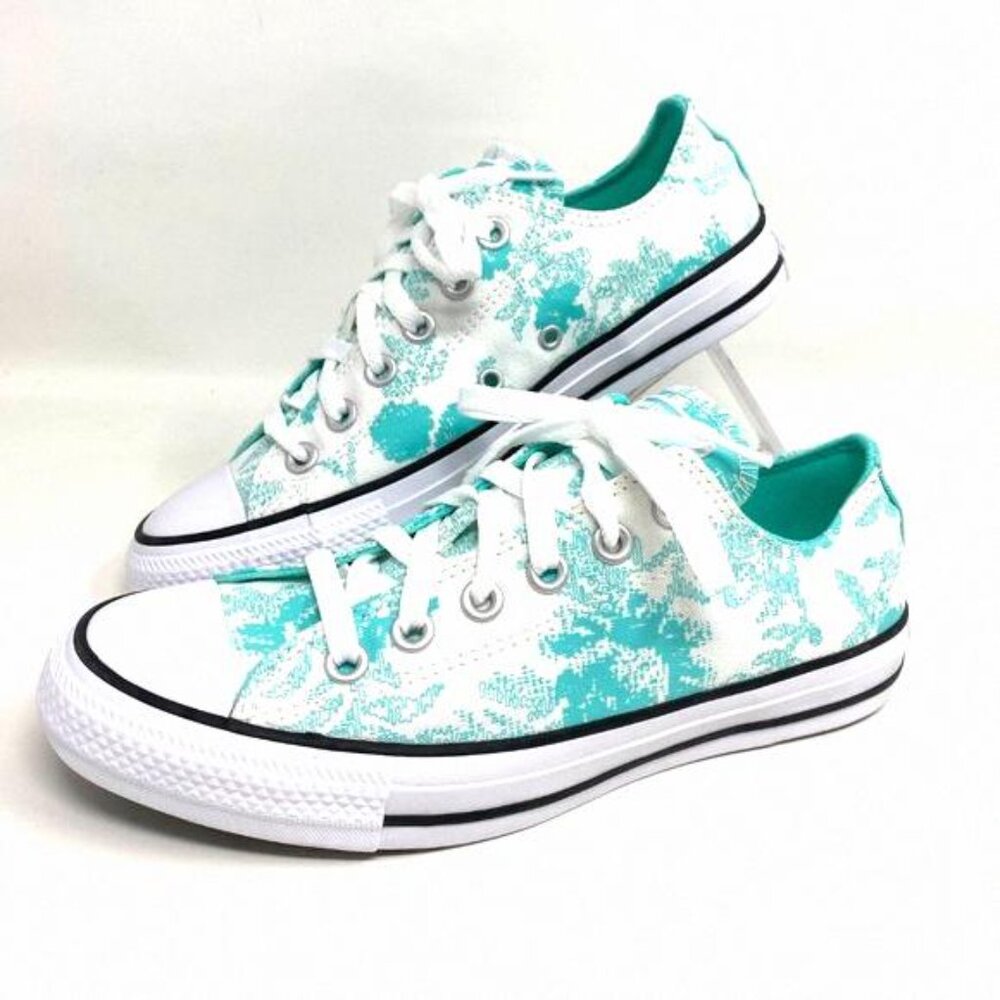 Converse Women's Size 571388F CTAS OX ELECTRIC AQUA WHITE Sneaker Top Low Canvas - Picture 7 of 9